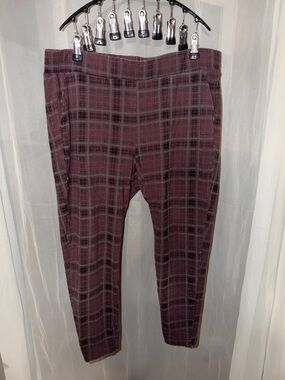 torrid Burgundy Plaid Slim Chinos